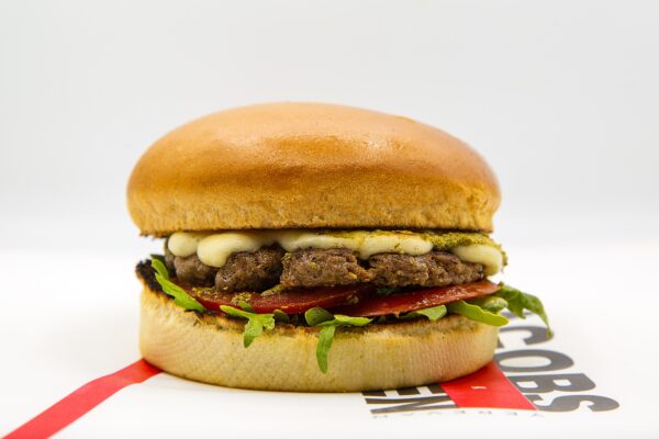 Mozarella pesto burger