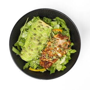 With chicken and avocado